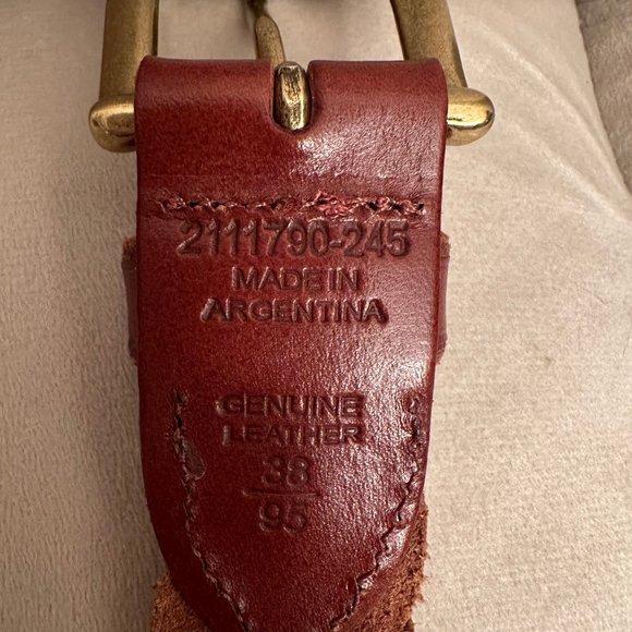 Vintage Ralph Lauren Brass Buckle Leather Braided Belt- Unisex main image 7